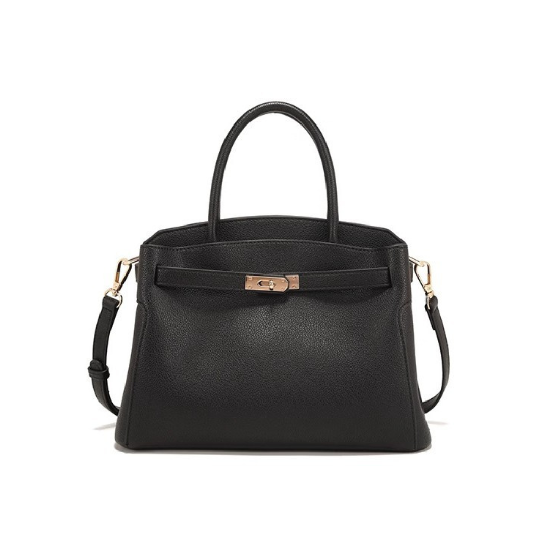Structured Crossbody Handbag for Women with Top Handle and Clasp Closure
