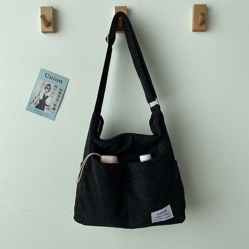 Adjustable Strap Women's Casual Shoulder Bag with Multiple Pockets