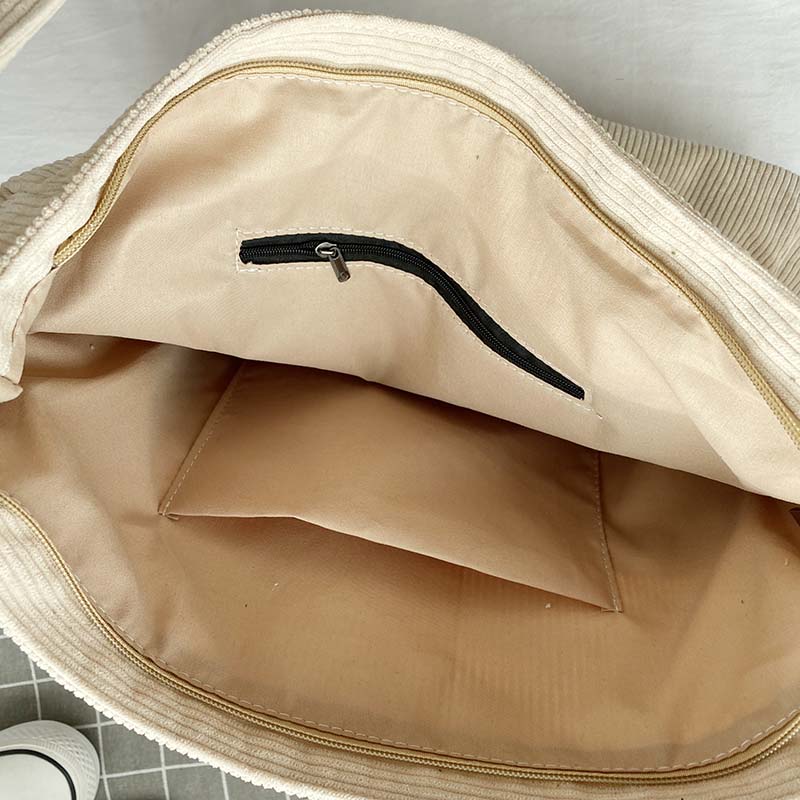 Adjustable Strap Women's Casual Shoulder Bag with Multiple Pockets