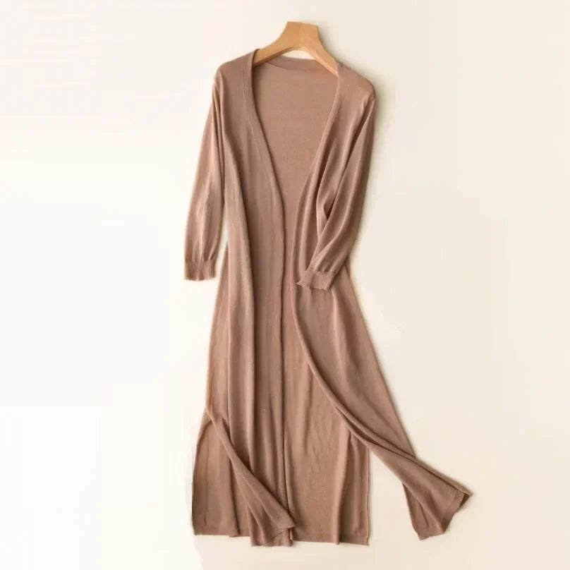 Open Front Long Sleeve Cardigan for Women