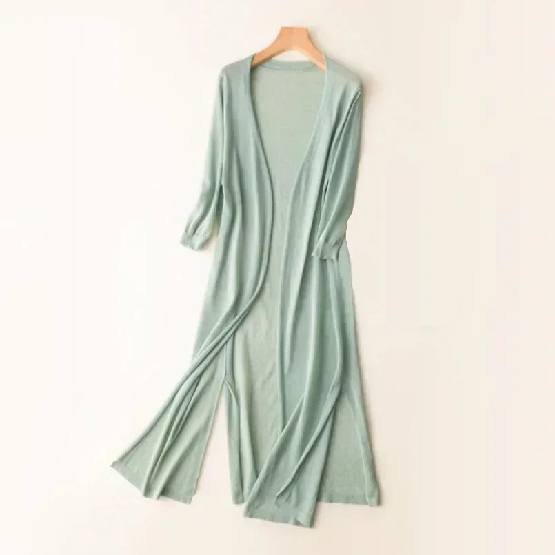 Open Front Long Sleeve Cardigan for Women