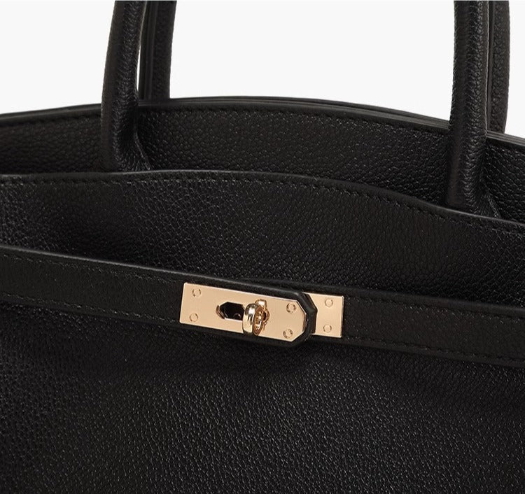 Structured Crossbody Handbag for Women with Top Handle and Clasp Closure