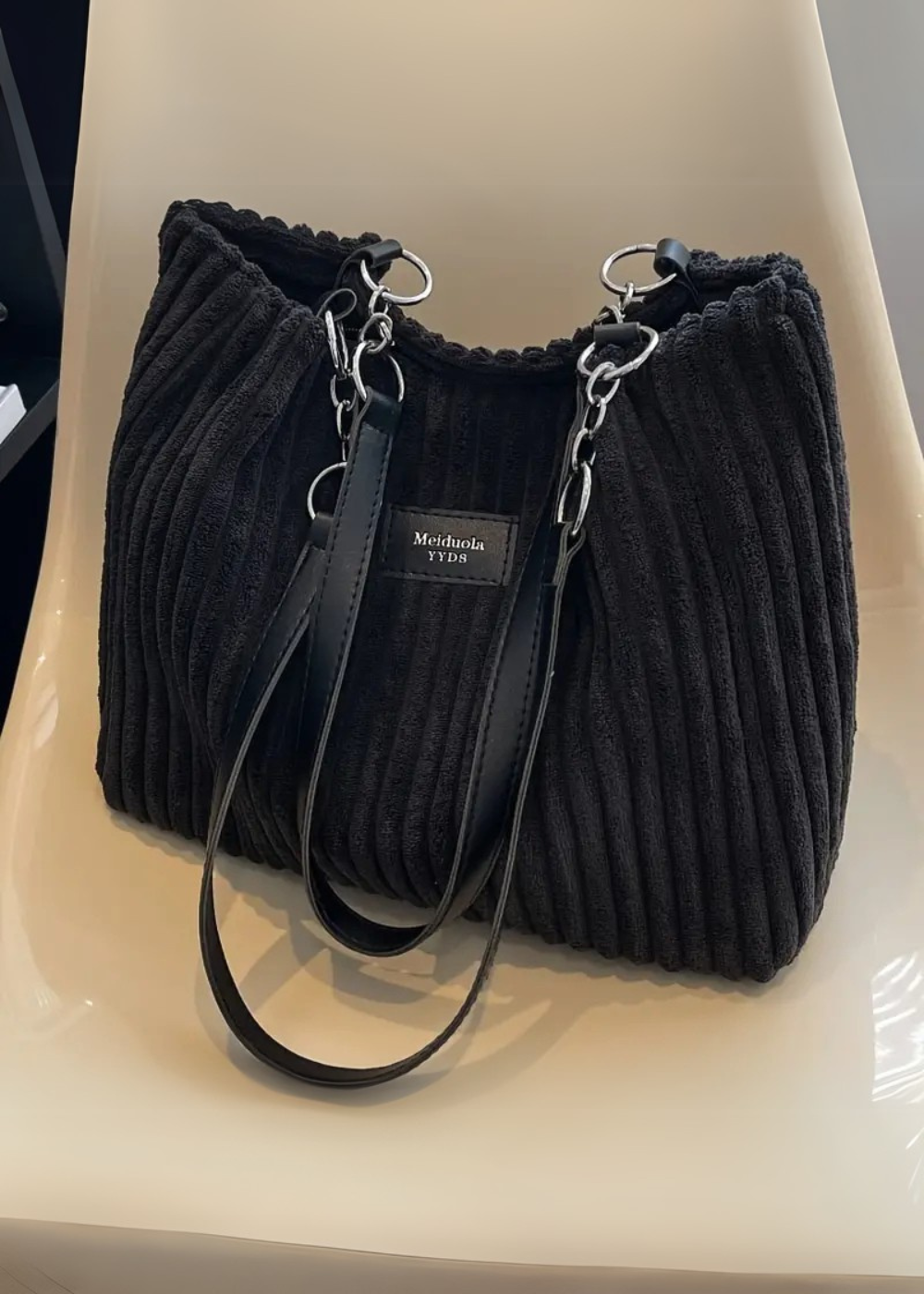 Women's Quilted Shoulder Bag with Dual Strap Design