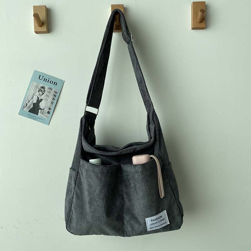 Adjustable Strap Women's Casual Shoulder Bag with Multiple Pockets