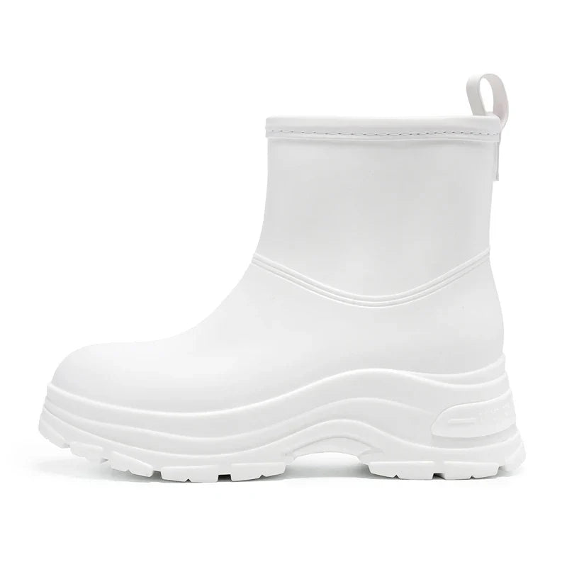 Women's Mid-Calf Waterproof Boots with Slip-Resistant Thick Sole