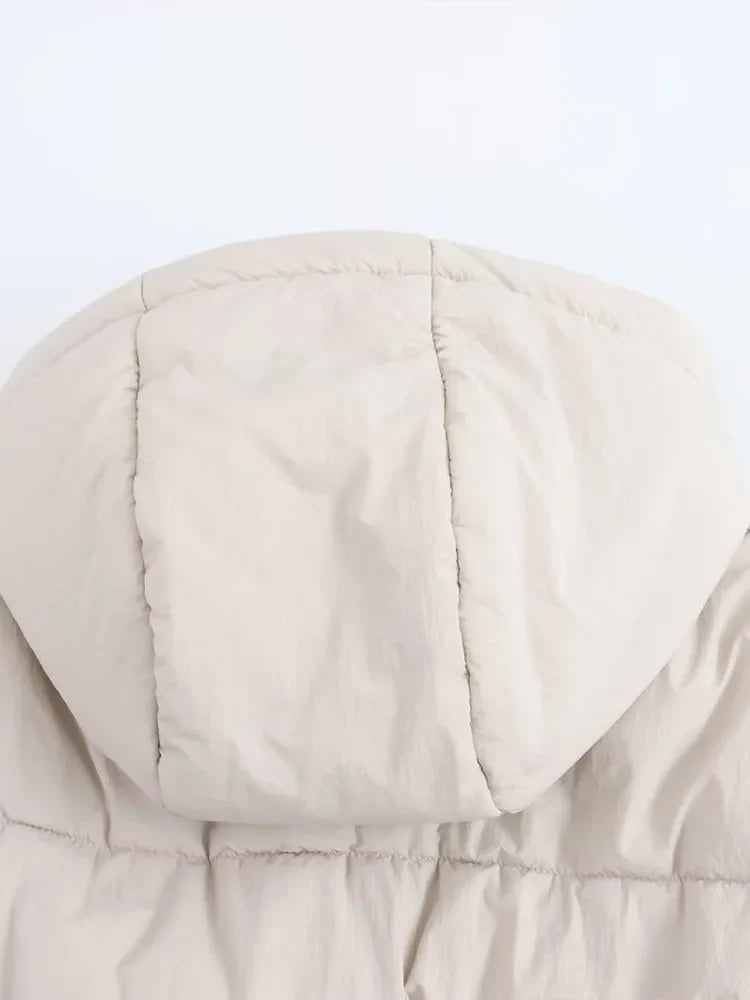 Women's Hooded Puffer Jacket with Cozy Quilted Design