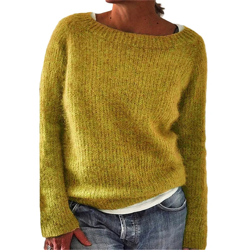 Women's Oversized Knit Jumper with Long Sleeves
