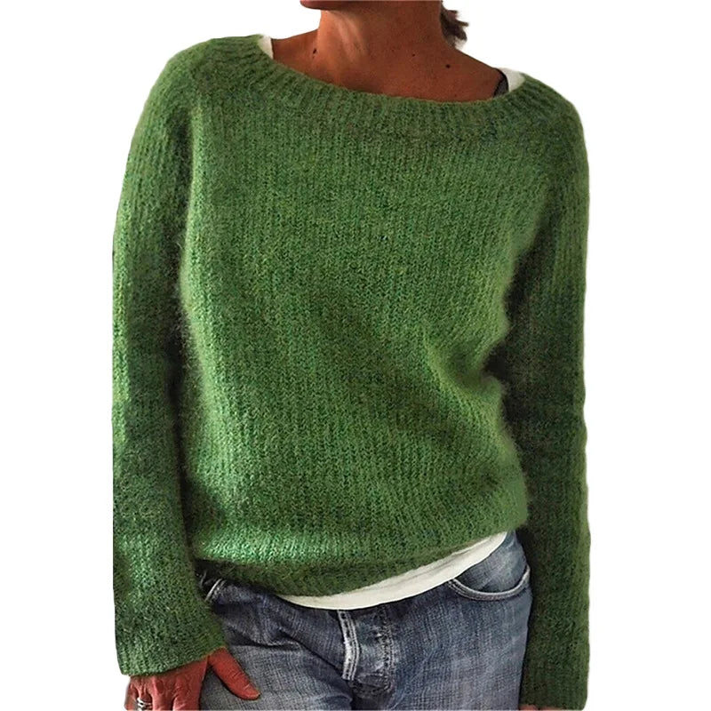 Women's Oversized Knit Jumper with Long Sleeves