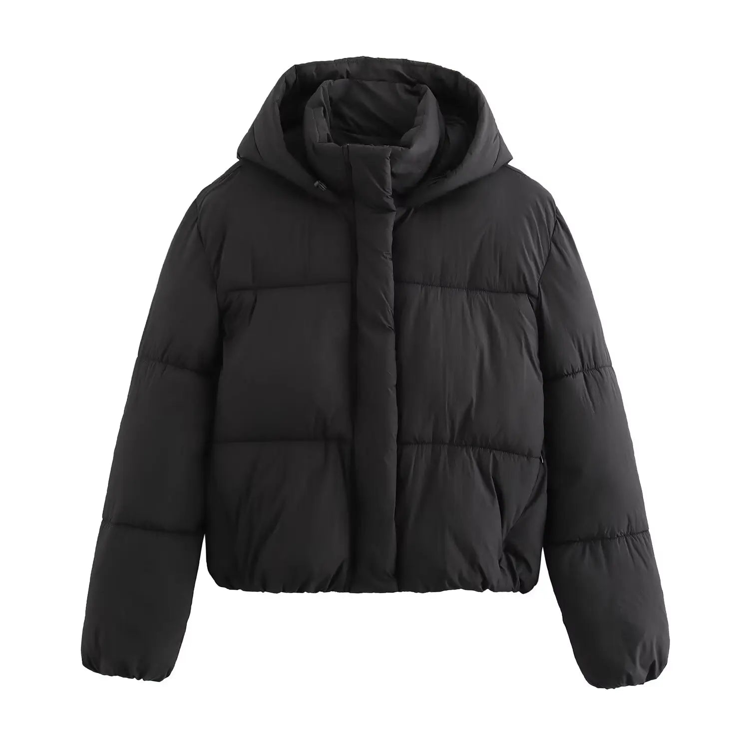 Women's Hooded Puffer Jacket with Cozy Quilted Design