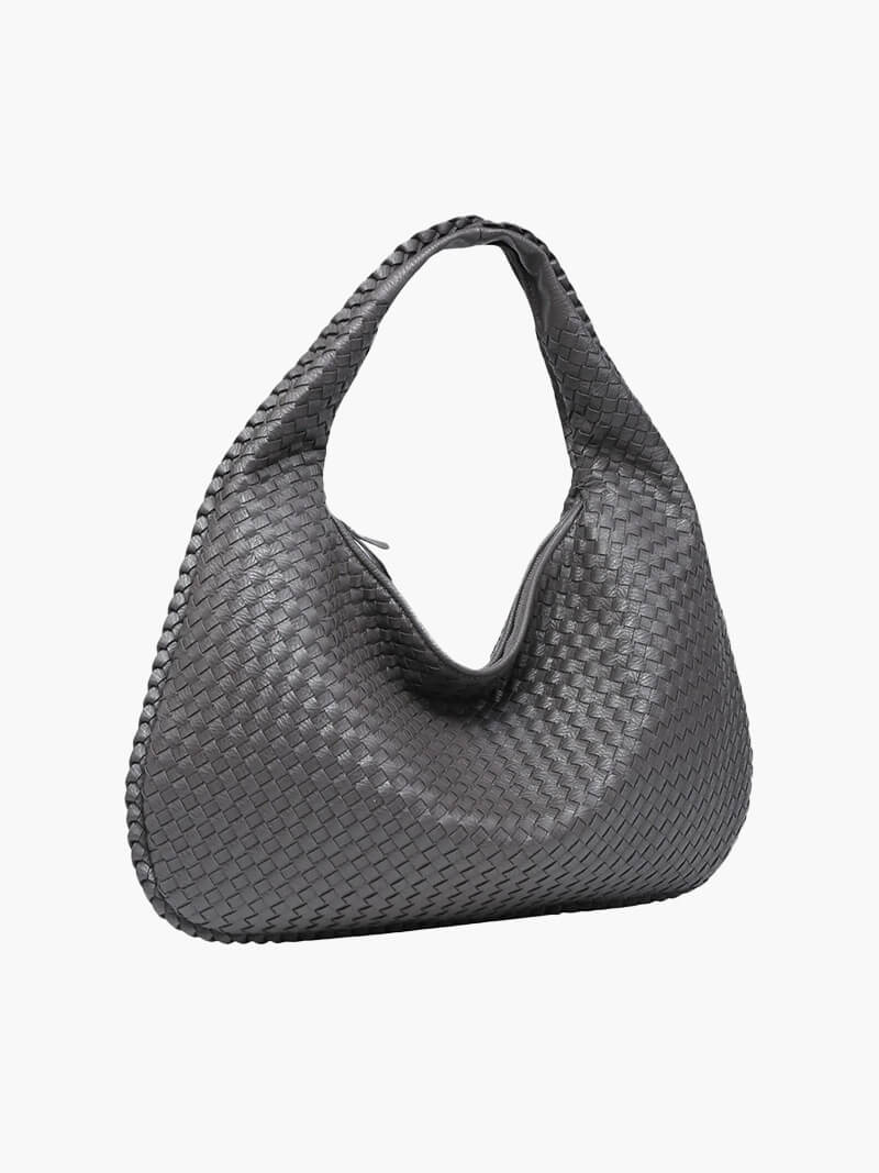 Large Slouchy Woven Shoulder Bag for Women