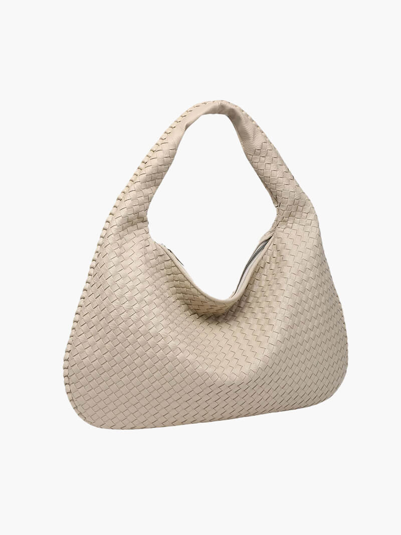 Large Slouchy Woven Shoulder Bag for Women