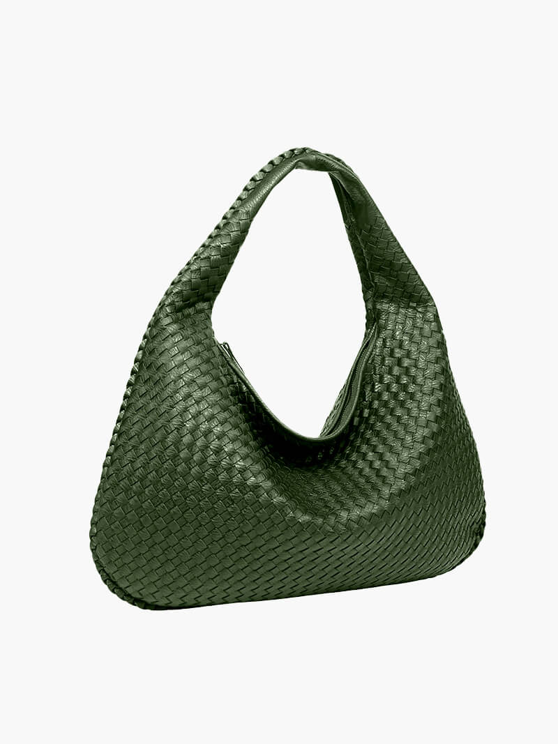 Large Slouchy Woven Shoulder Bag for Women