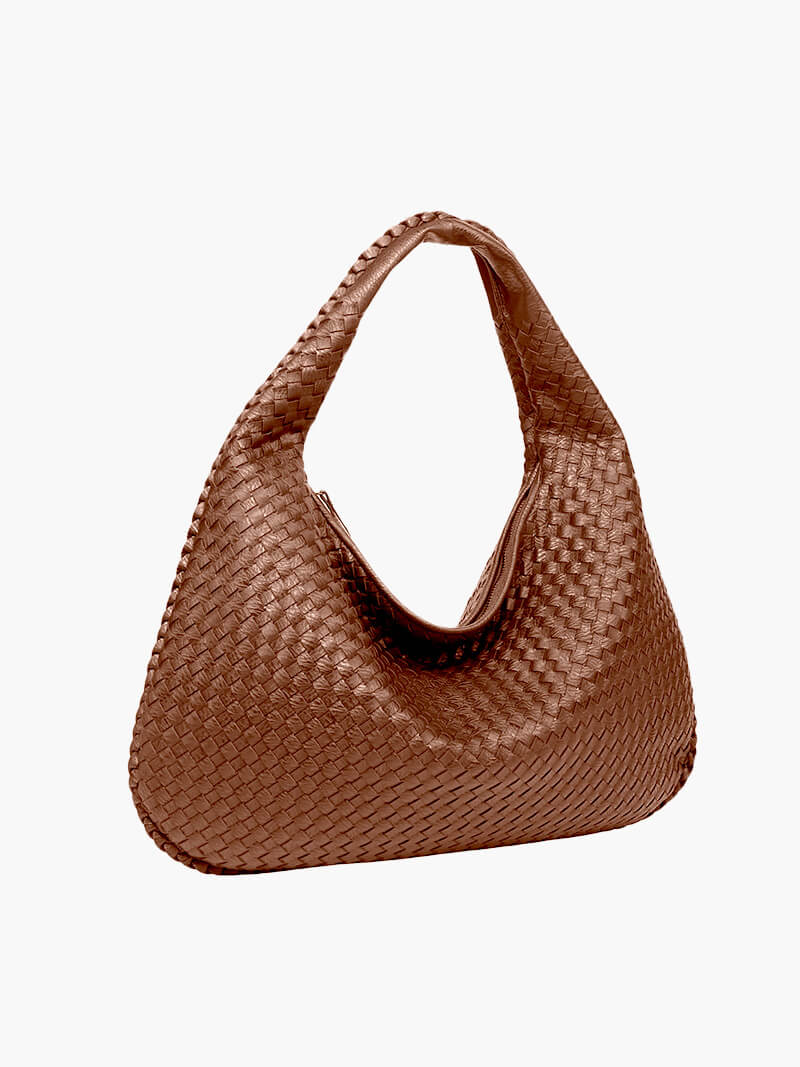 Large Slouchy Woven Shoulder Bag for Women