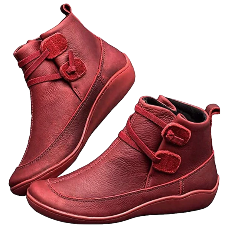 Adjustable Strap Waterproof Ankle Boots for Women with Comfort Sole