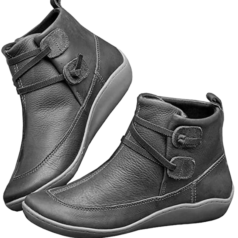 Adjustable Strap Waterproof Ankle Boots for Women with Comfort Sole