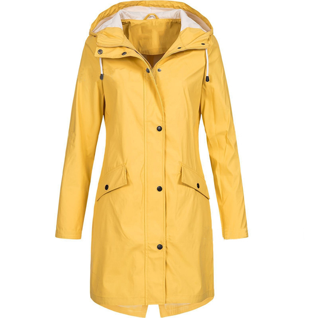 Lightweight Windproof Rain Jacket for Women with Waterproof Hood