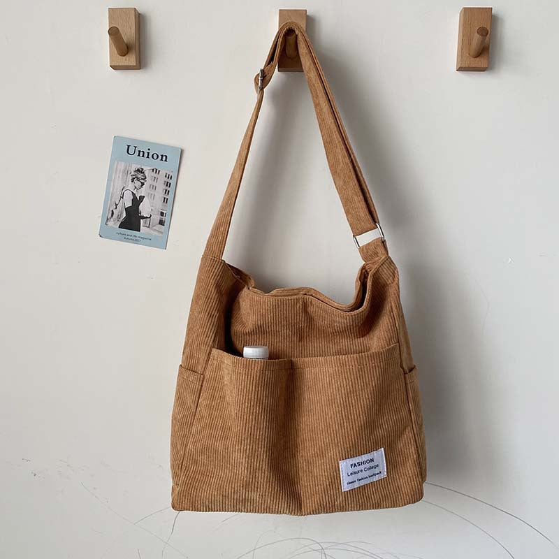 Adjustable Strap Women's Casual Shoulder Bag with Multiple Pockets