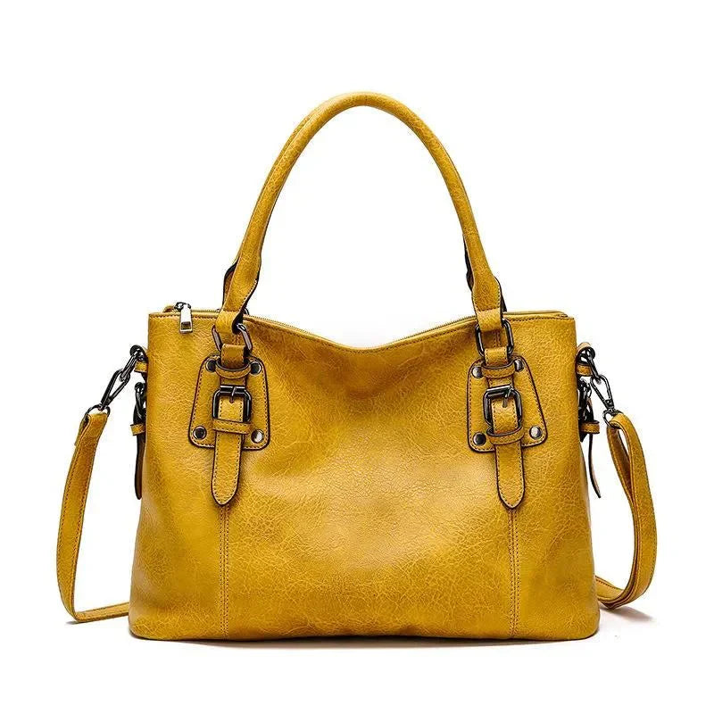 Women's Dual Buckle Convertible Shoulder and Handbag