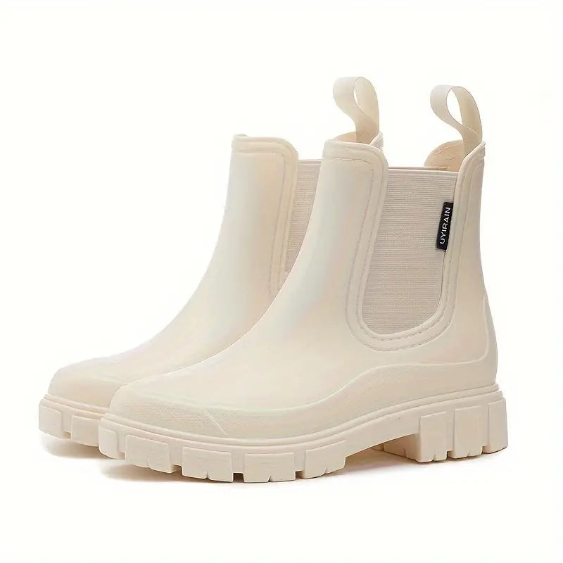 Women's Waterproof Rain Boots Featuring Slip-Resistant Lug Sole