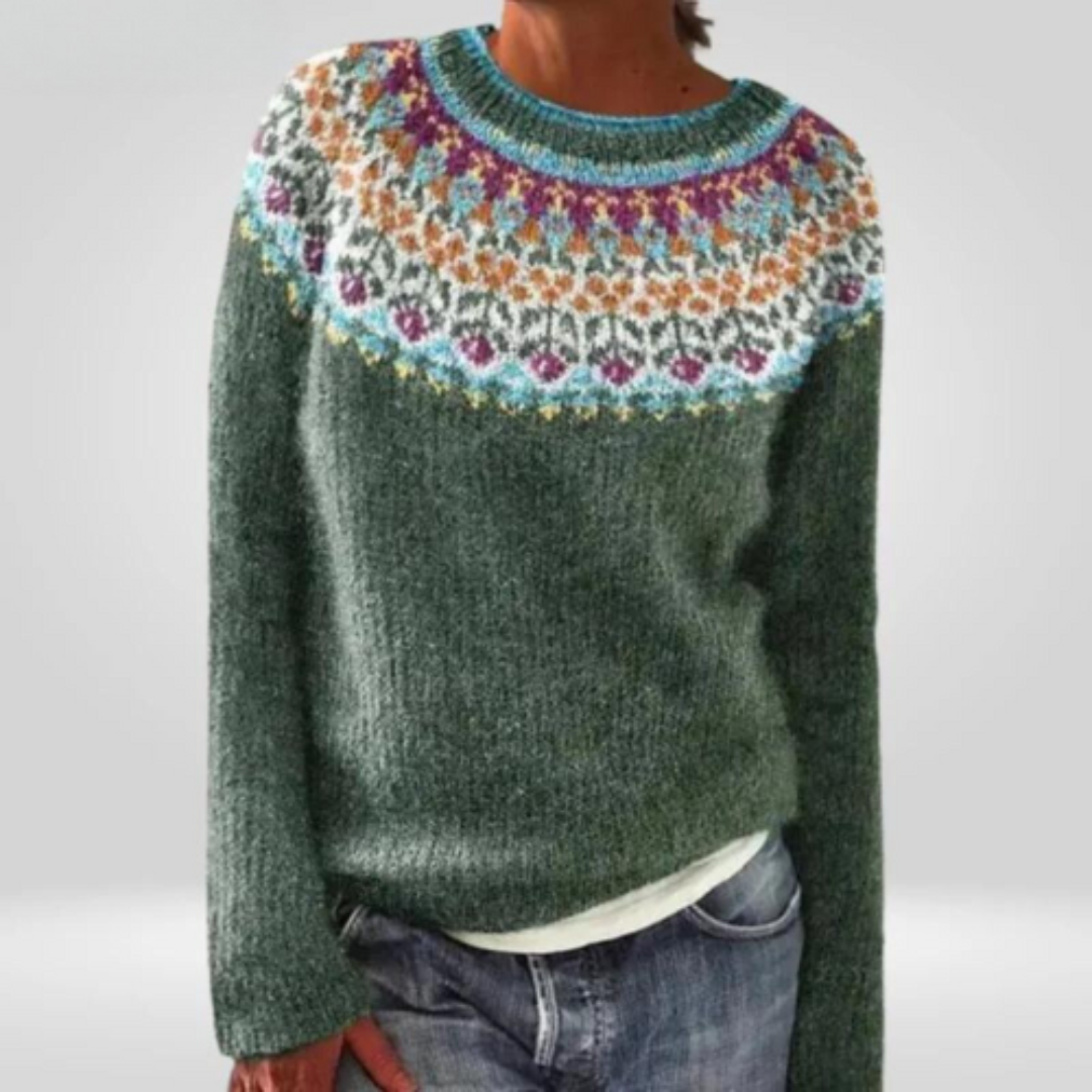 Abriellelim | Women's Cozy Crew Neck Sweater | Warm