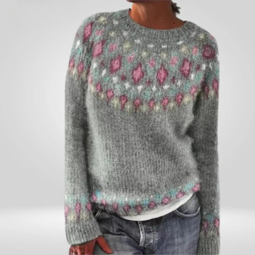 Abriellelim | Women's Cozy Crew Neck Sweater | Warm