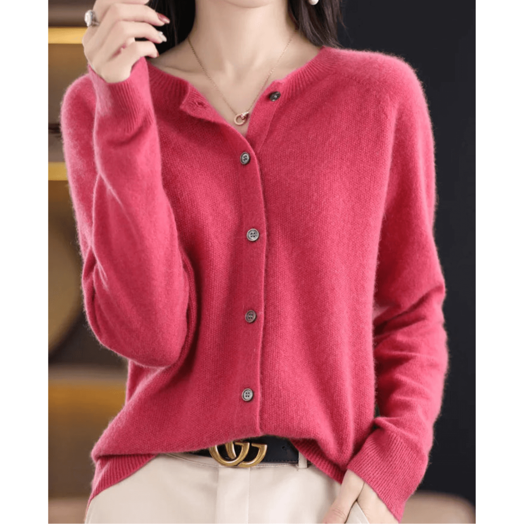Women's Cozy Long Sleeve Button-Up Puffer Cardigan