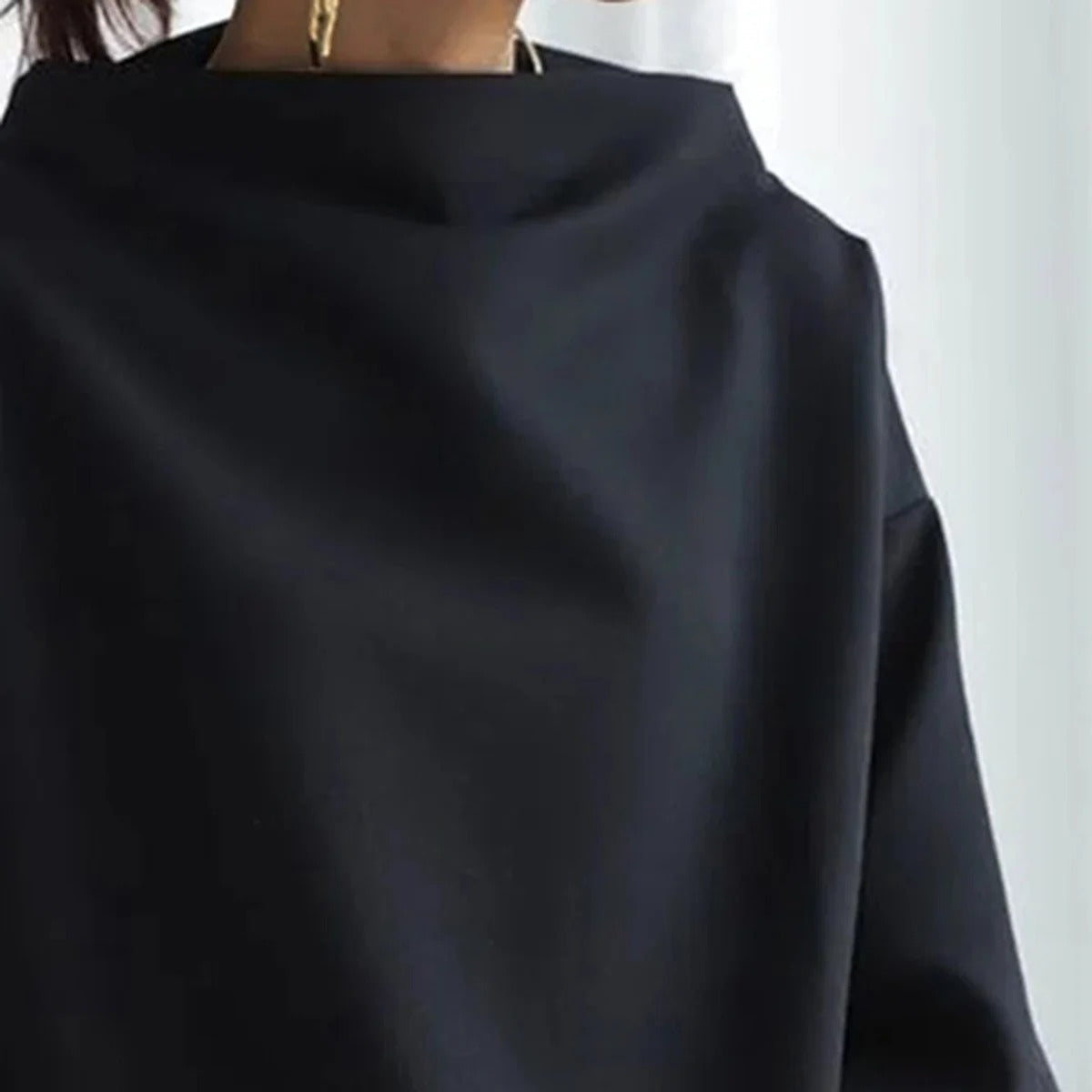 Adria | Black Long-Sleeve Sweater for Women
