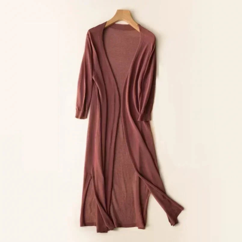 Open Front Long Sleeve Cardigan for Women