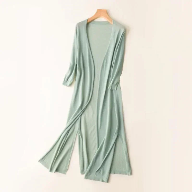 Open Front Long Sleeve Cardigan for Women