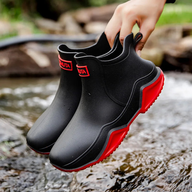 Women's Waterproof Ankle Boots Featuring Slip-Resistant Outsole and Convenient Pull Tab