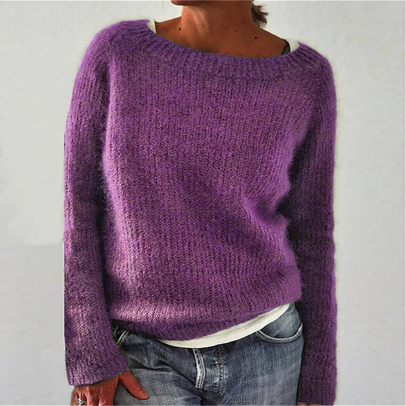 Women's Oversized Knit Jumper with Long Sleeves