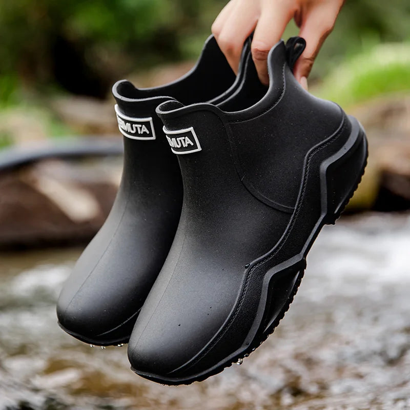 Women's Waterproof Ankle Boots Featuring Slip-Resistant Outsole and Convenient Pull Tab
