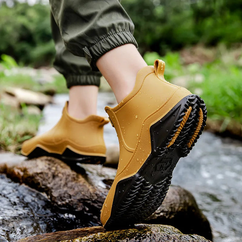 Women's Waterproof Ankle Boots Featuring Slip-Resistant Outsole and Convenient Pull Tab
