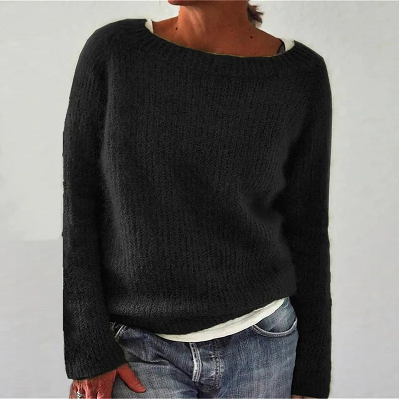 Women's Oversized Knit Jumper with Long Sleeves