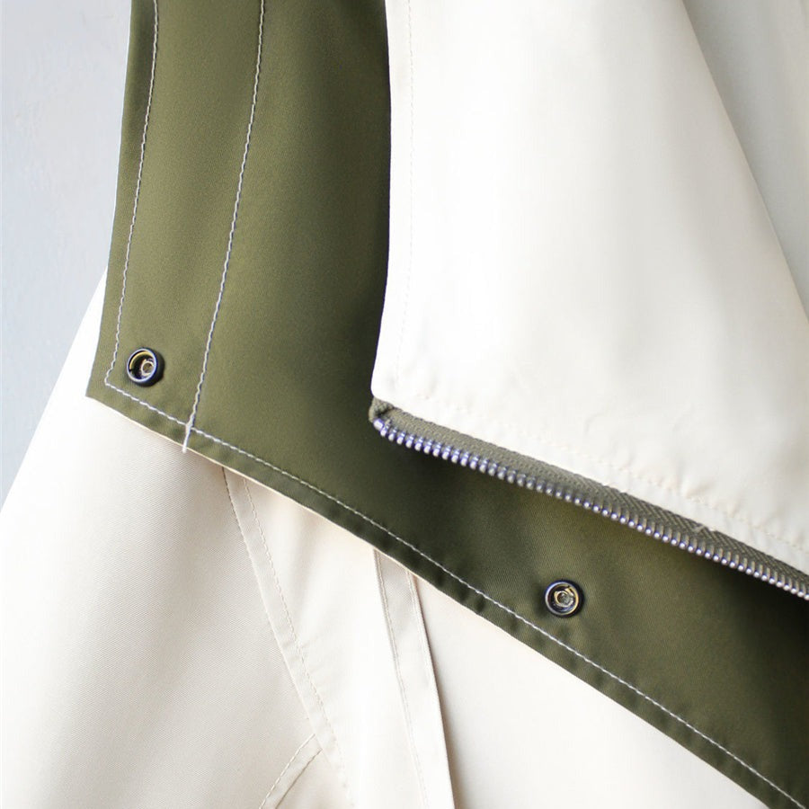 Women's Waterproof Windbreaker Jacket Featuring a Layered Hood Design