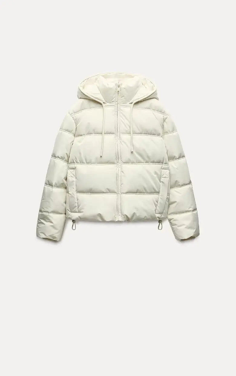 Women's Quilted Insulated Hooded Puffer Jacket for Casual Wear