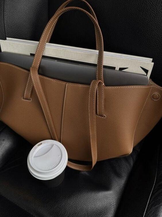 Vintage-Inspired Women's Tote Bag with Durable Top Handles