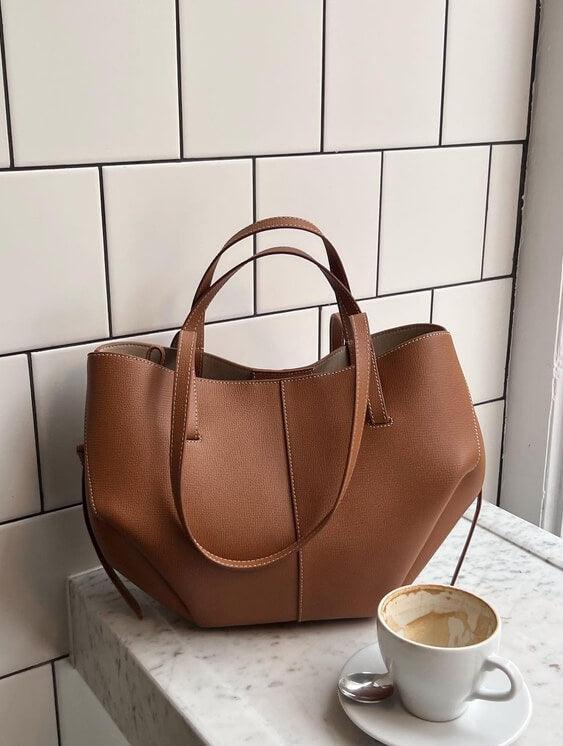 Vintage-Inspired Women's Tote Bag with Durable Top Handles