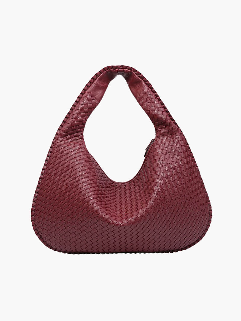 Large Slouchy Woven Shoulder Bag for Women