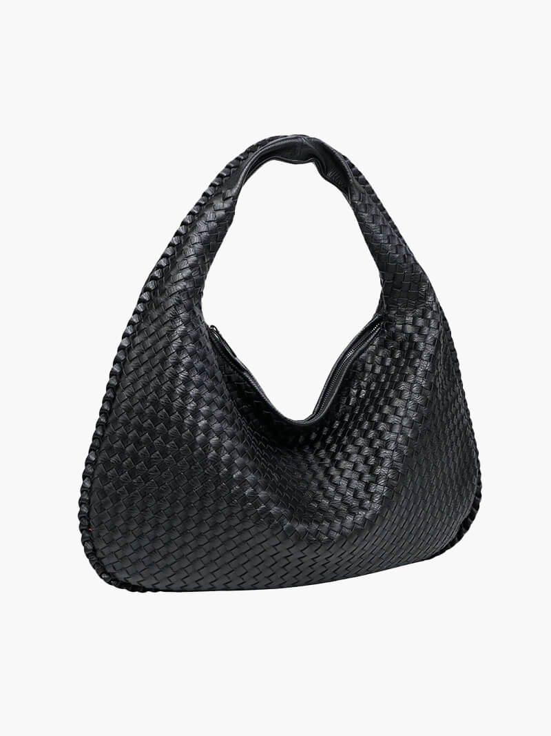 Large Slouchy Woven Shoulder Bag for Women