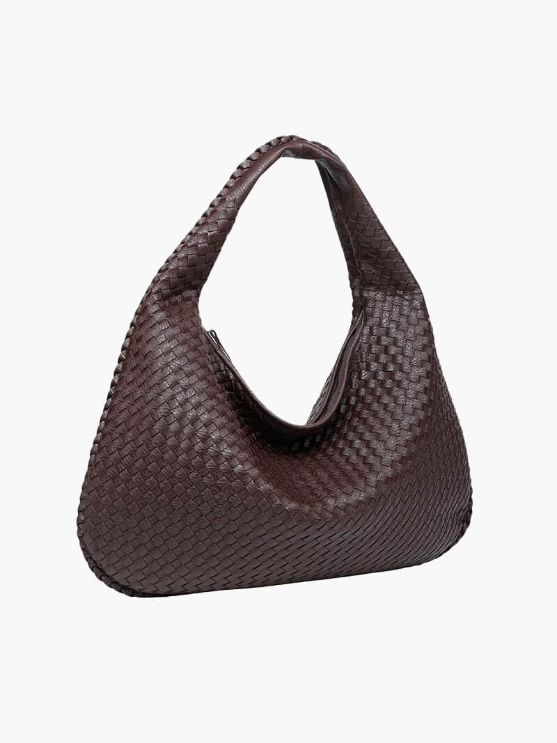 Large Slouchy Woven Shoulder Bag for Women