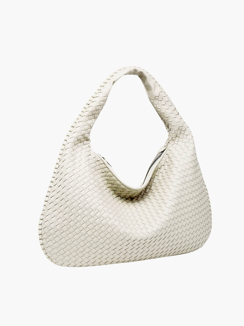 Large Slouchy Woven Shoulder Bag for Women