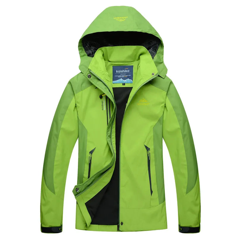Women's Hooded Sporty Design Waterproof Windbreaker Jacket