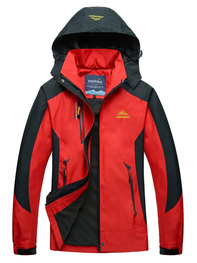 Women's Hooded Sporty Design Waterproof Windbreaker Jacket