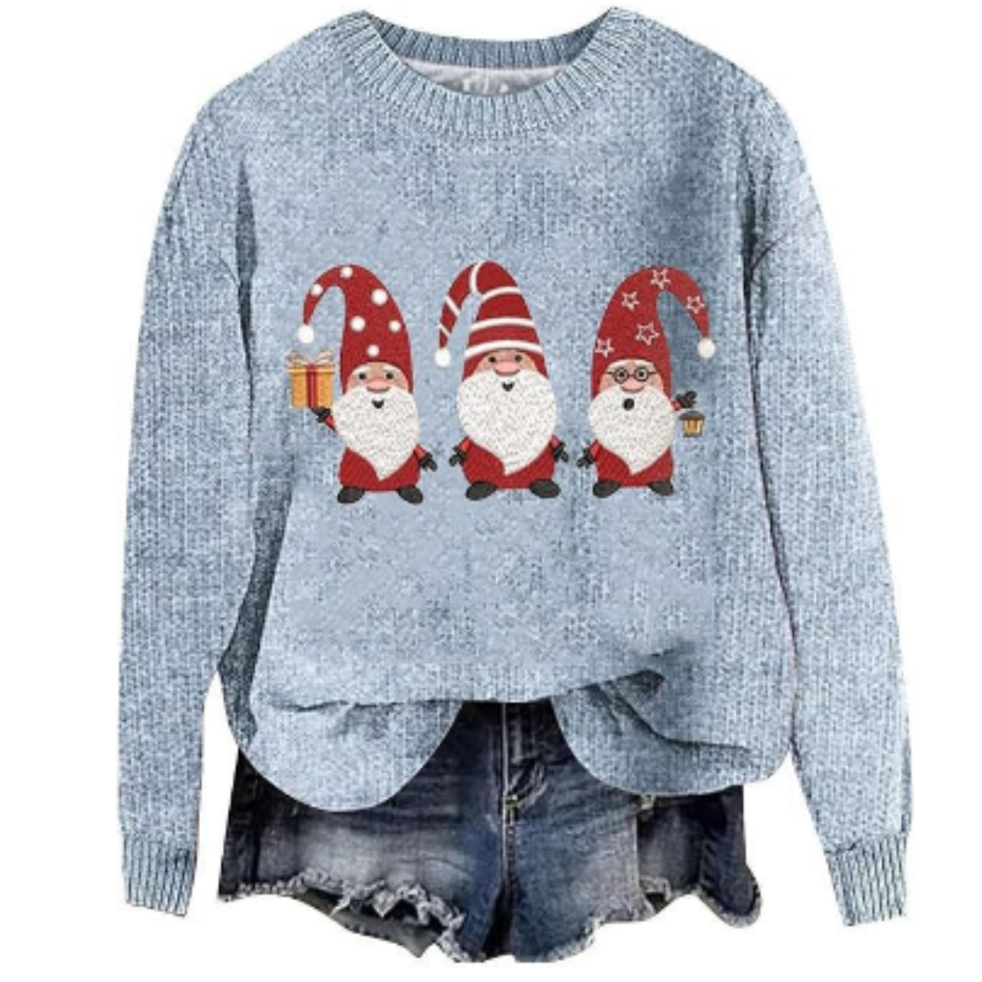 Round Neck Long Sleeve Christmas Sweater for Women