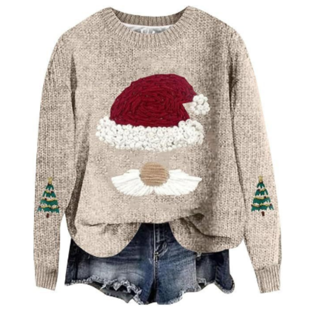 Round Neck Long Sleeve Christmas Sweater for Women