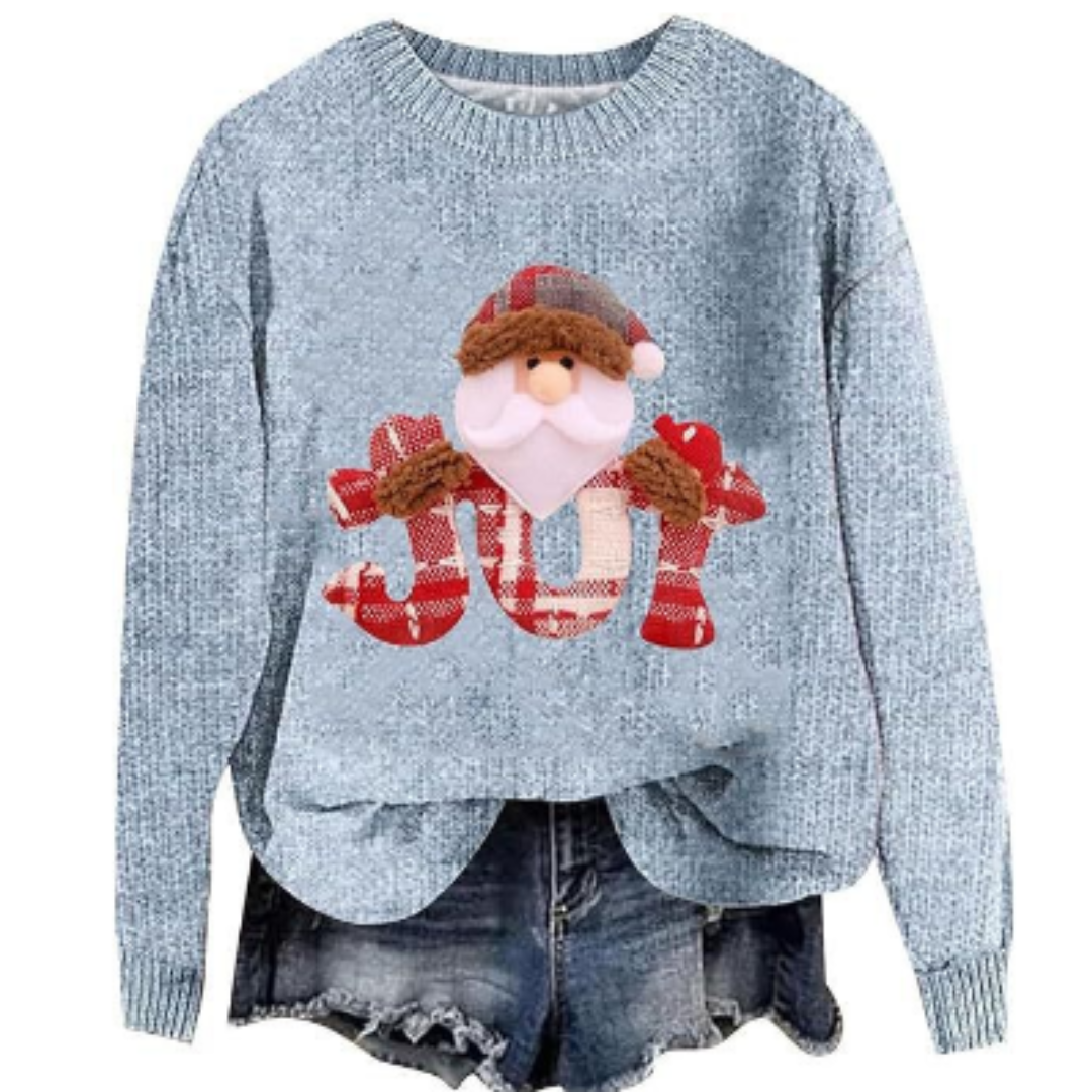 Round Neck Long Sleeve Christmas Sweater for Women