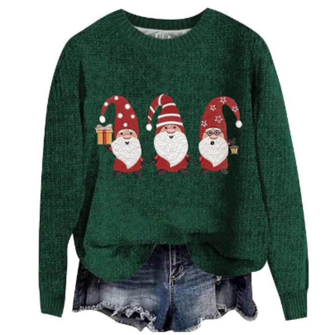 Round Neck Long Sleeve Christmas Sweater for Women