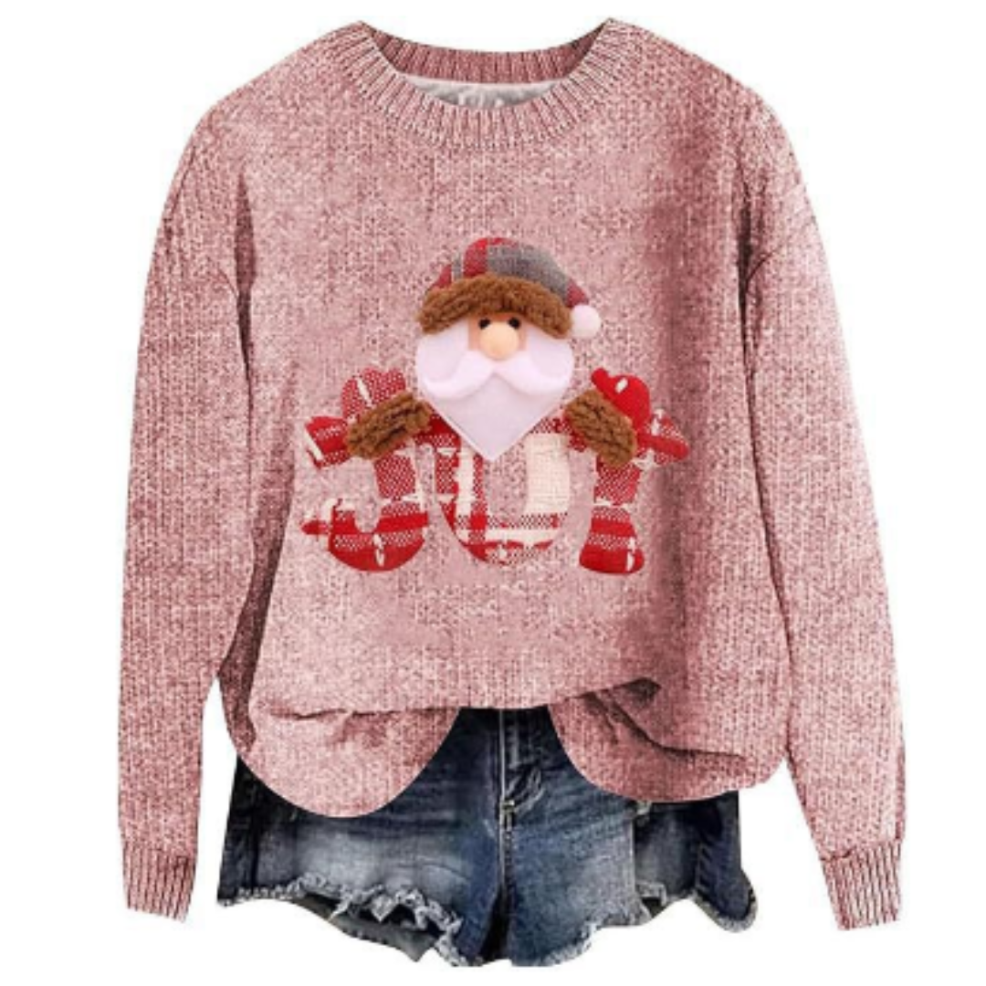 Round Neck Long Sleeve Christmas Sweater for Women