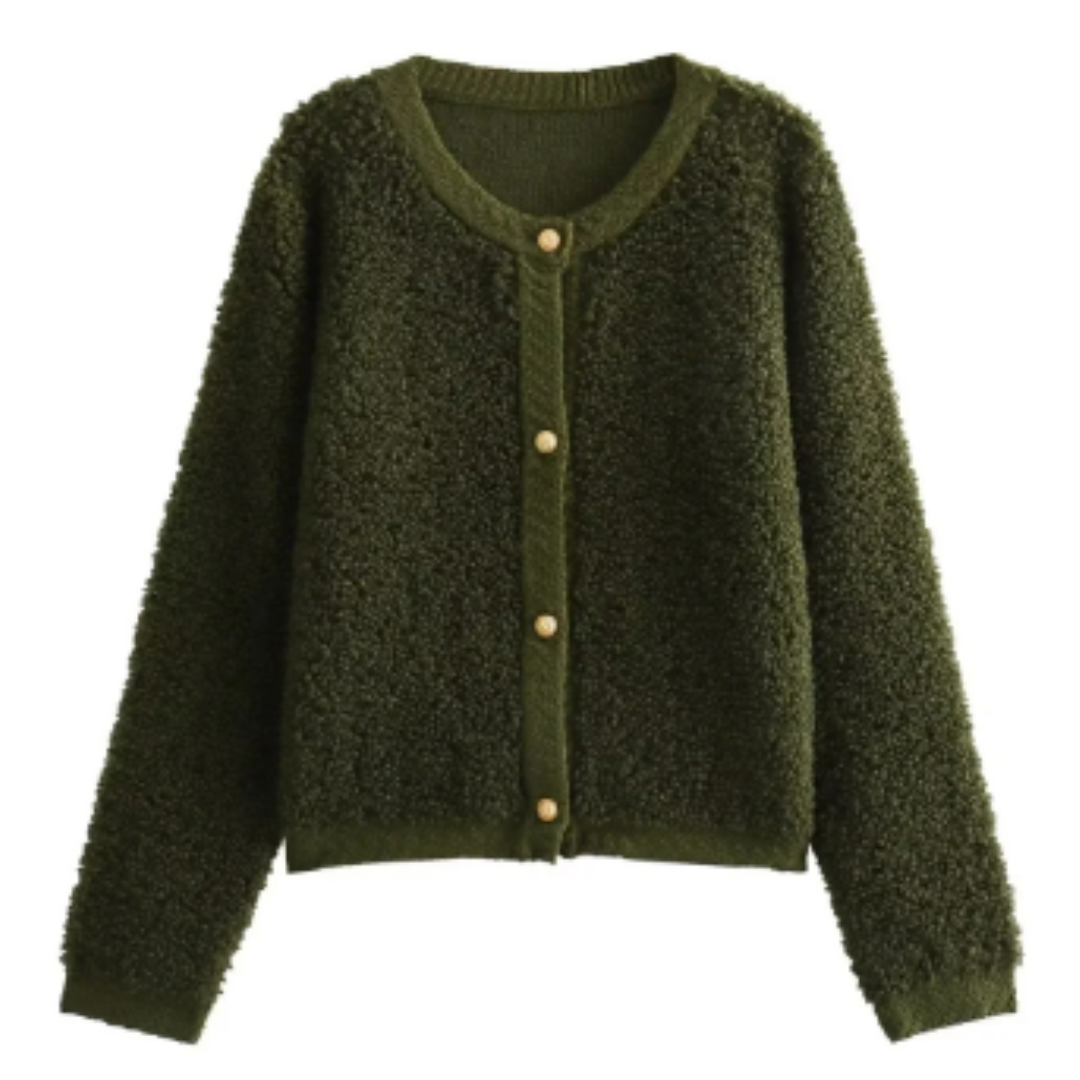 Kerstinin | Women's Fuzzy Teddy Cardigan